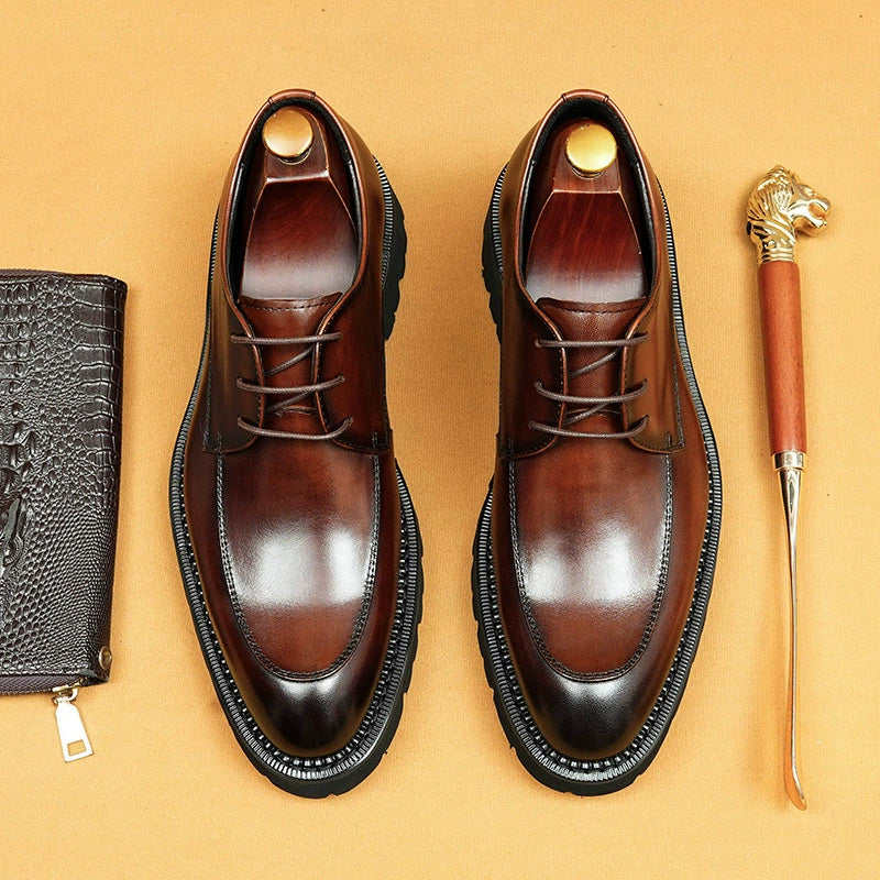 Men’s Genuine Leather Business Casual Derby Shoes 96150