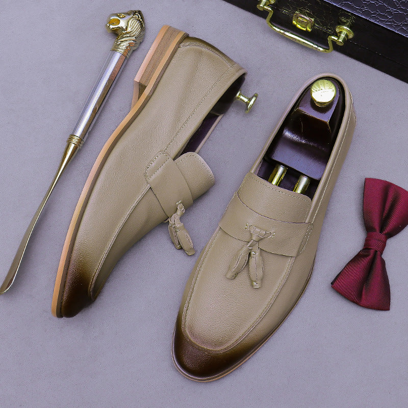 Men's Loafers Slip-on Leather Shoes 23720