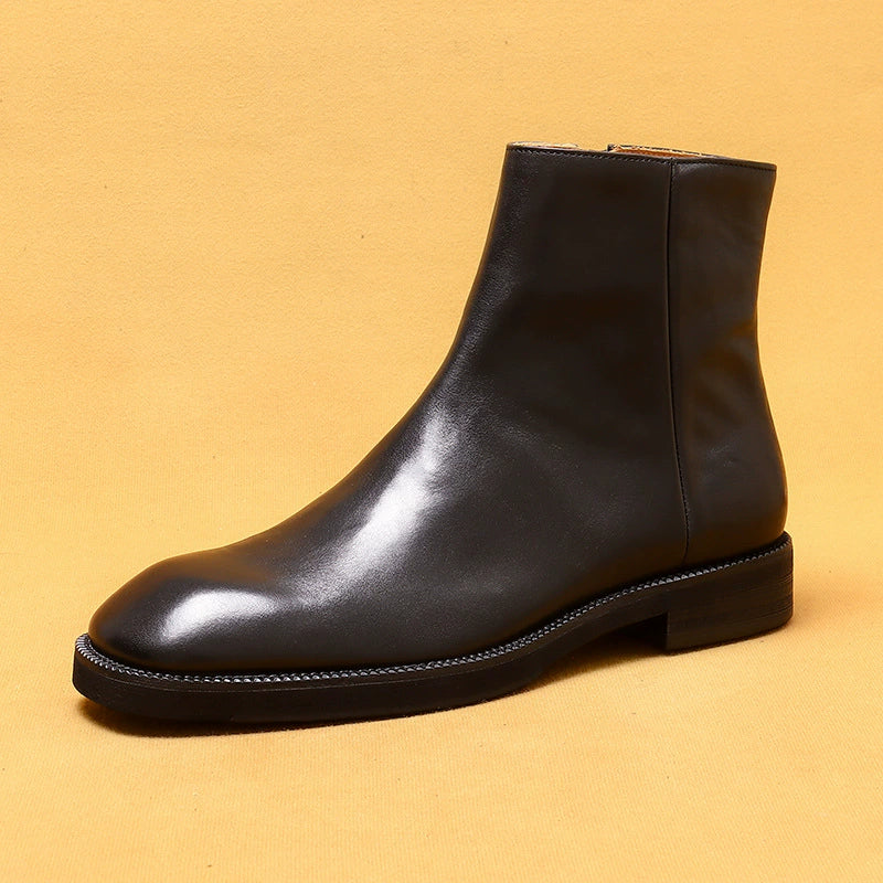 Men’s Square-Toe Vintage Biker Boots 96122