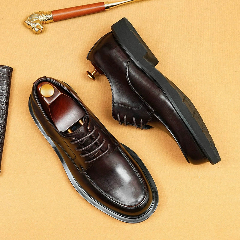 Men’s British Leather Derby Shoes 68912