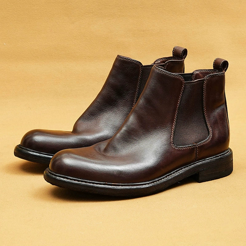 (Ships in 6 days)Men's Goodyear Welted Horsehide Chelsea Boots 82712