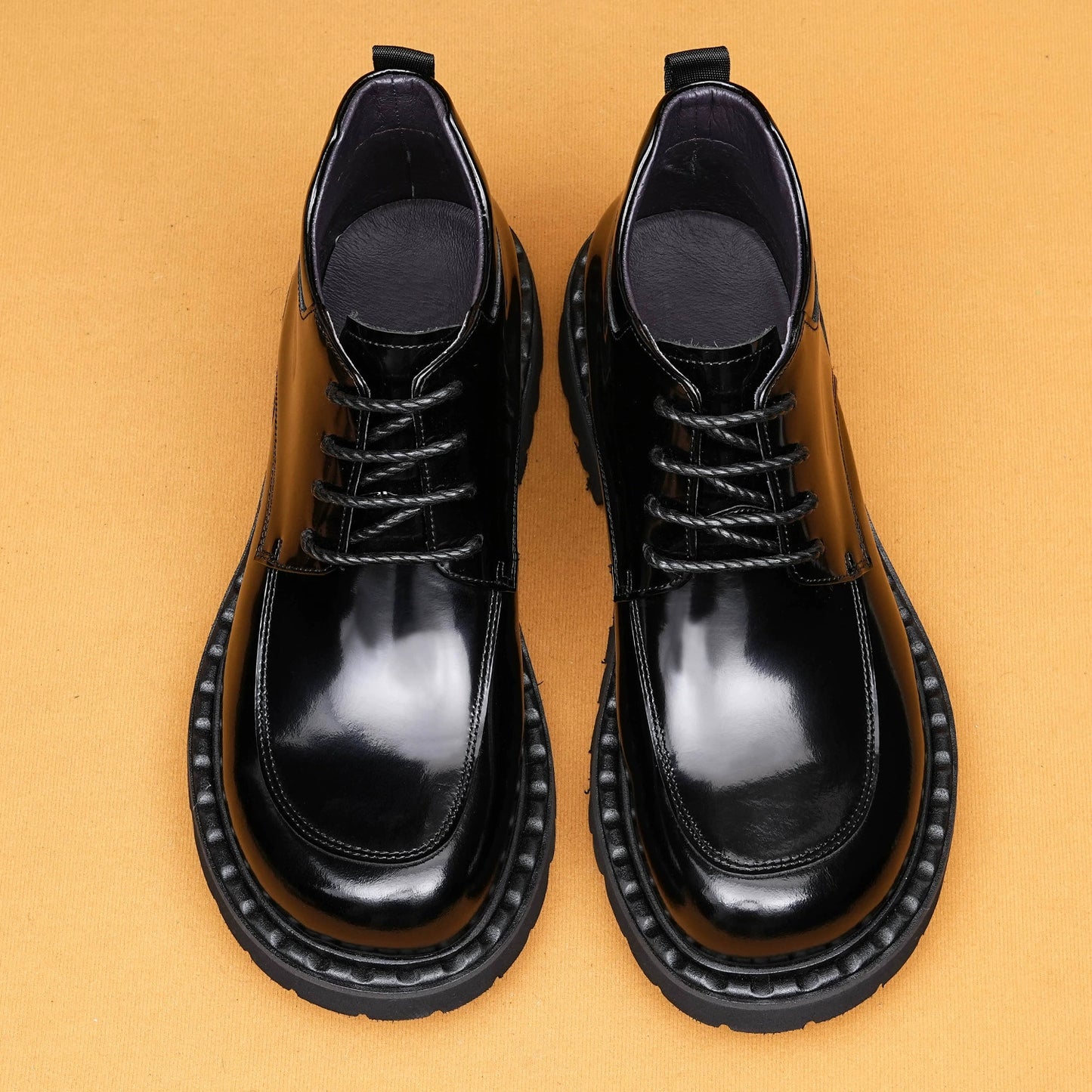 Men’s Genuine Leather Chunky-Toe Martin Boots 25898