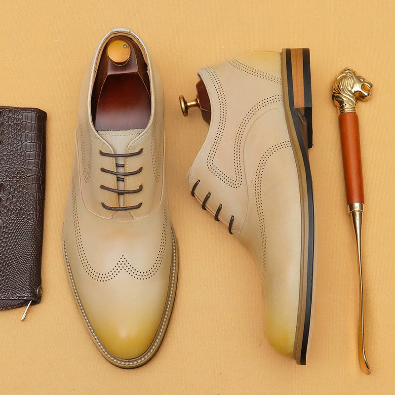 5.5cm Invisible Elevator Leather Formal Shoes 65128