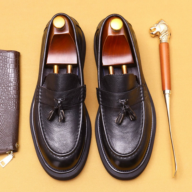 Men’s Genuine Leather Tassel Loafers 22370