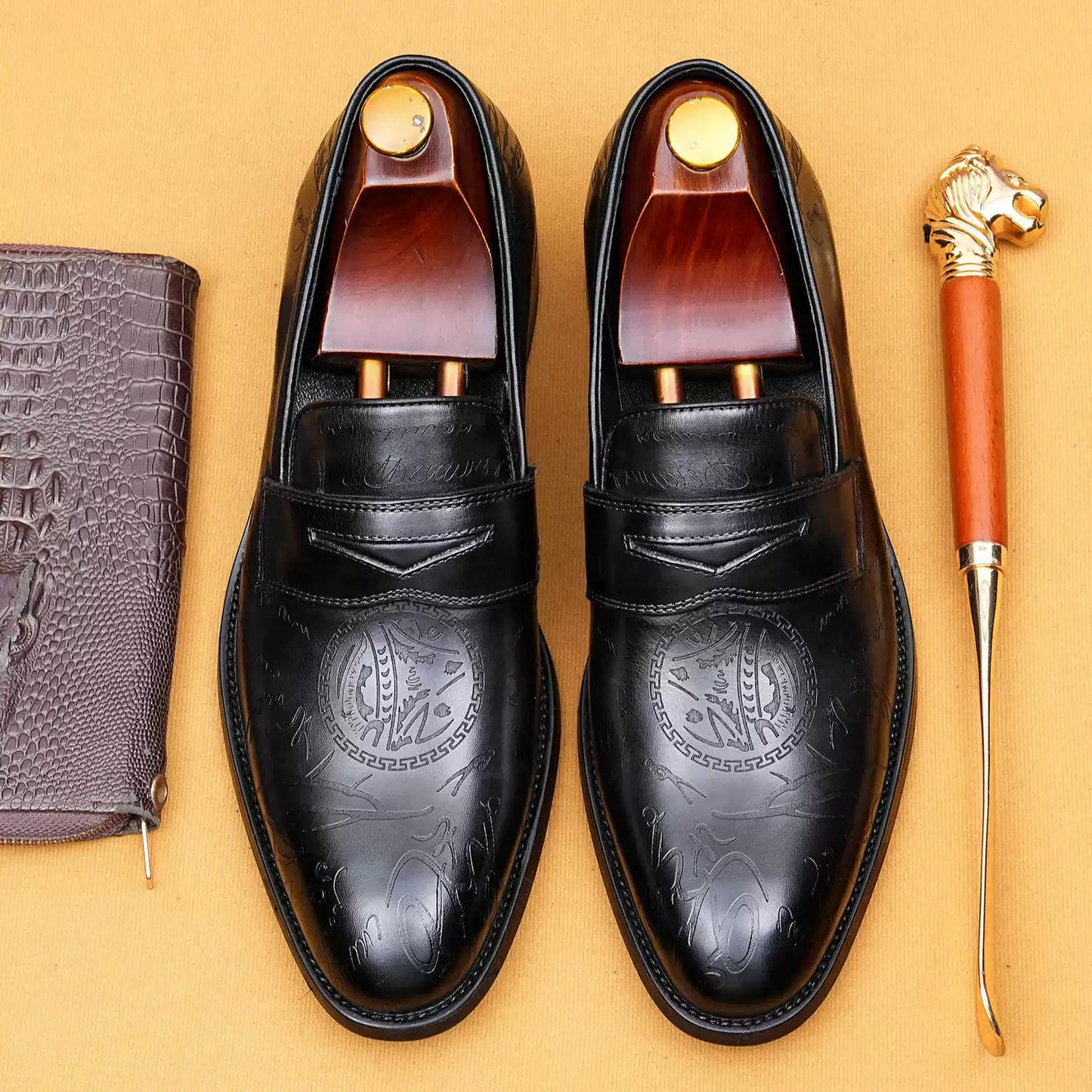 Formal Business Soft Leather Slip-On Dress Shoes 68923