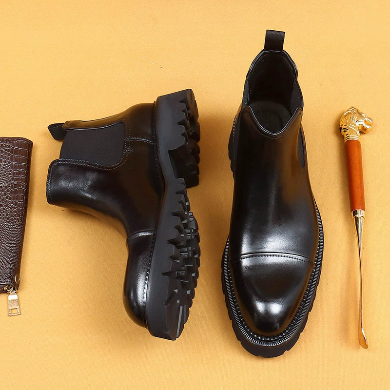 Men’s Three-Piece Pointed-Toe Chelsea Boots 96153