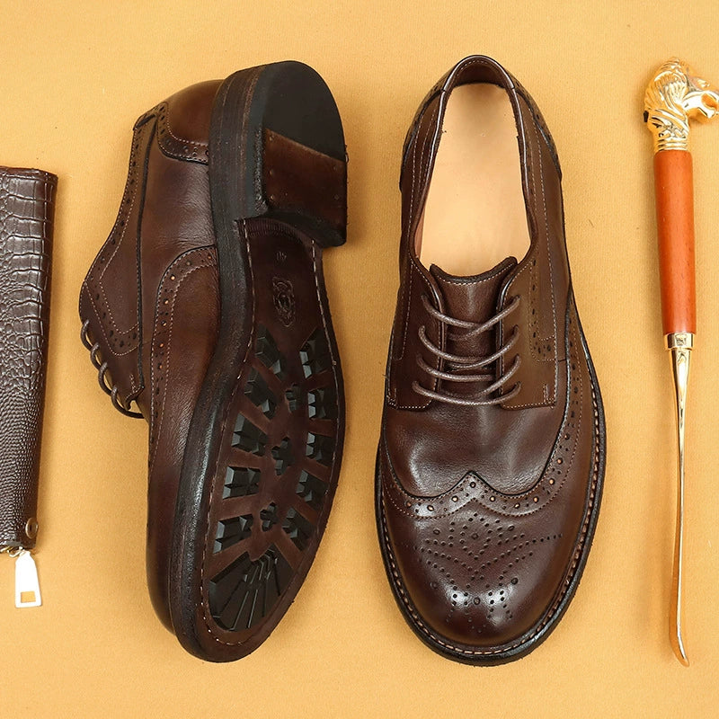 （Ships in 6 days）Handmade Goodyear Men's Derby Shoes  82803