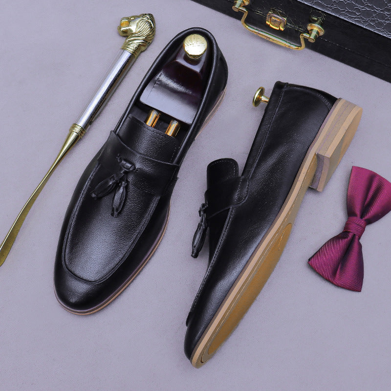 Men's Loafers Slip-on Leather Shoes 23720