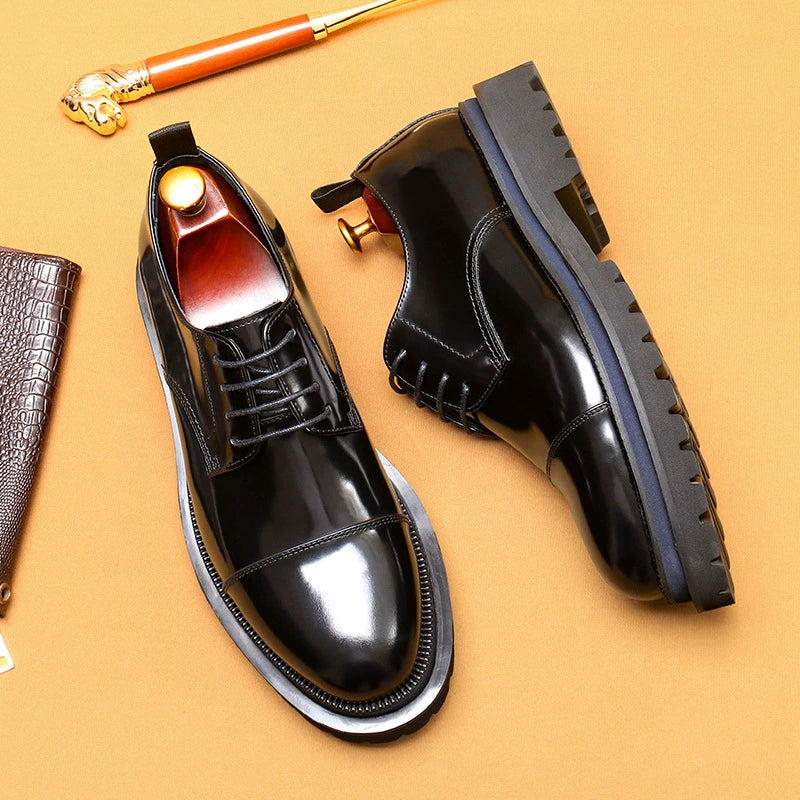 Men's Leather Elevator Dress Shoes 23677