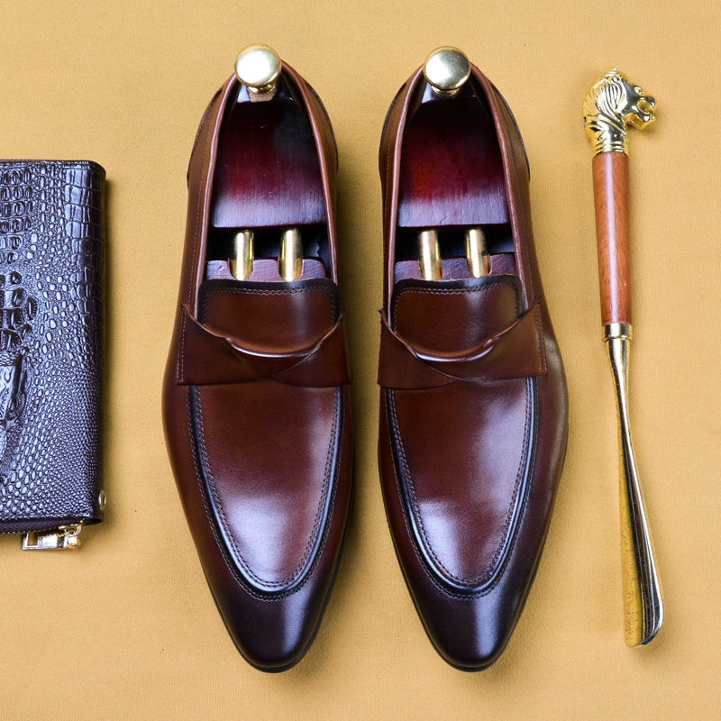 Men’s Pointed-Toe Penny Loafers 89093