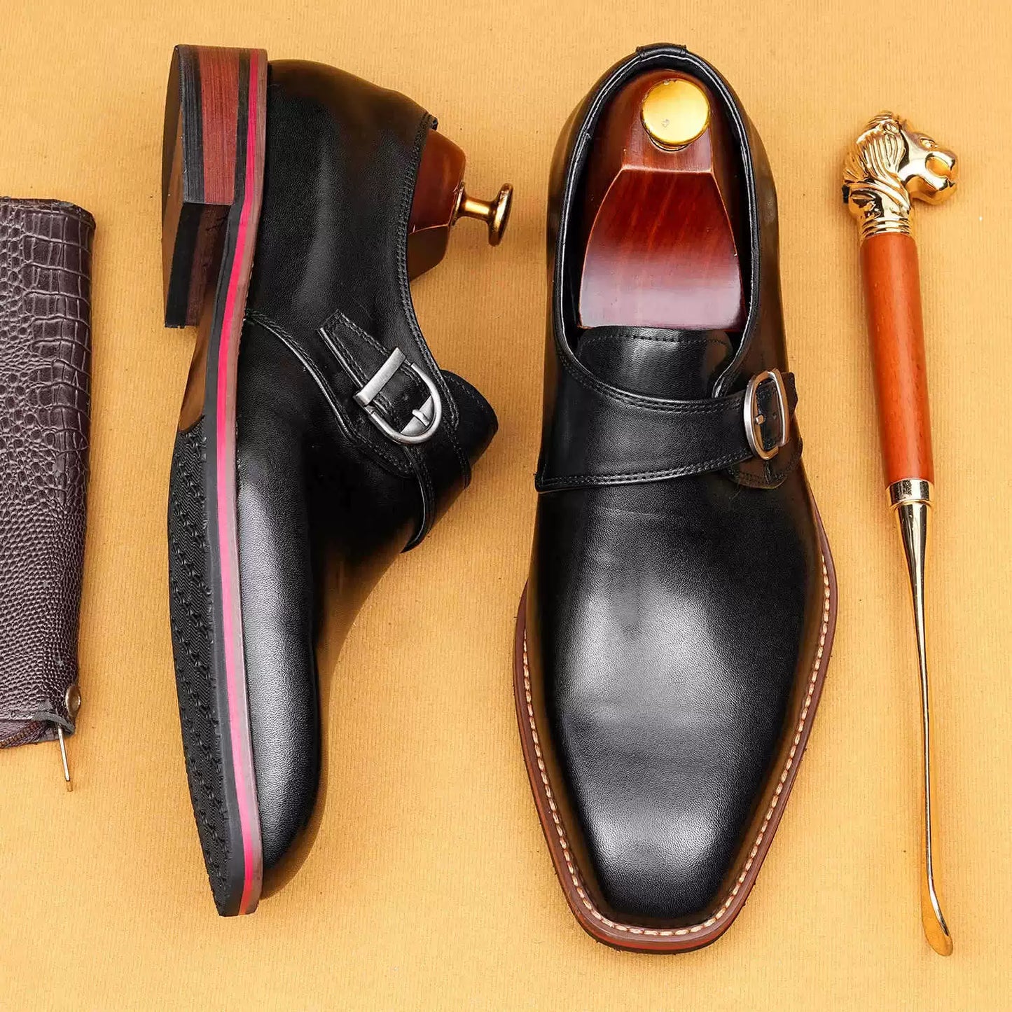 Premium British Style Buckle Dress Shoes 65173