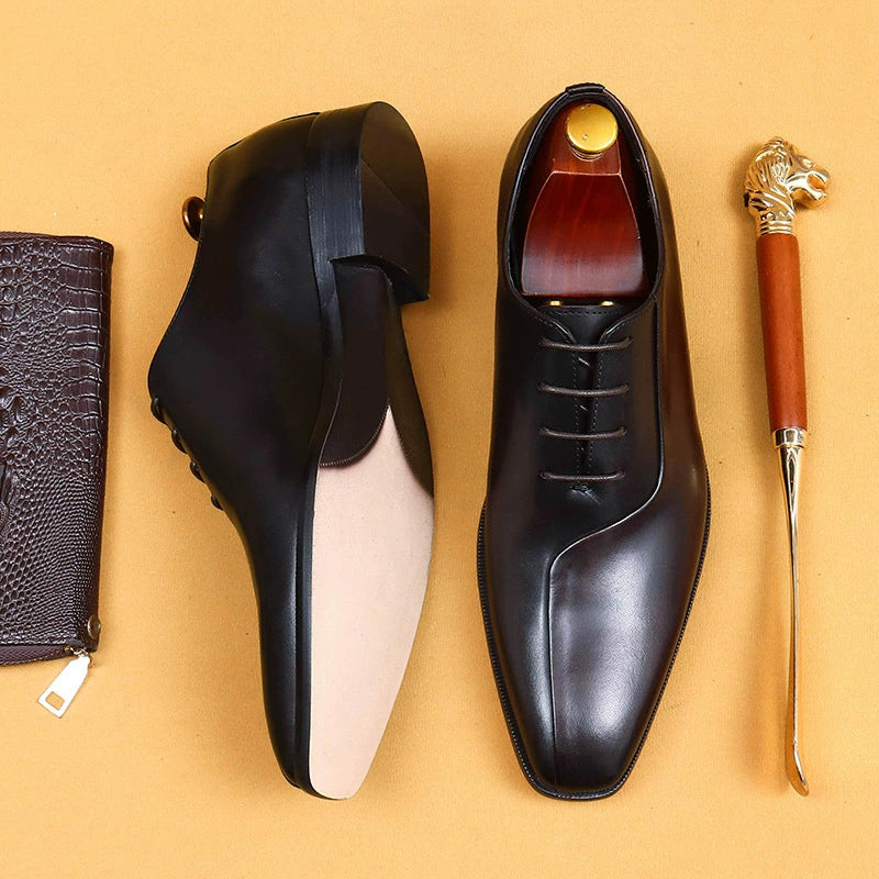 Men’s Two-Tone Genuine Leather Oxfords 65123