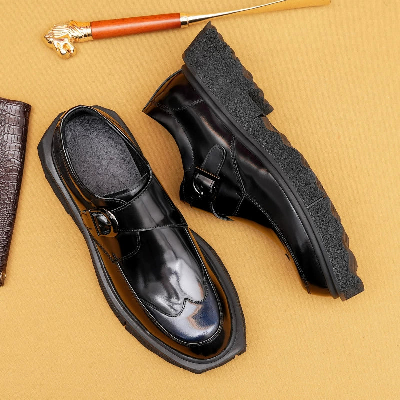 Men’s Monk Strap Leather Shoes 23676