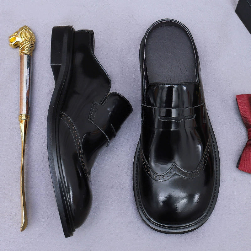 British Style Business Casual Genuine Leather Slip-On Shoes 23710