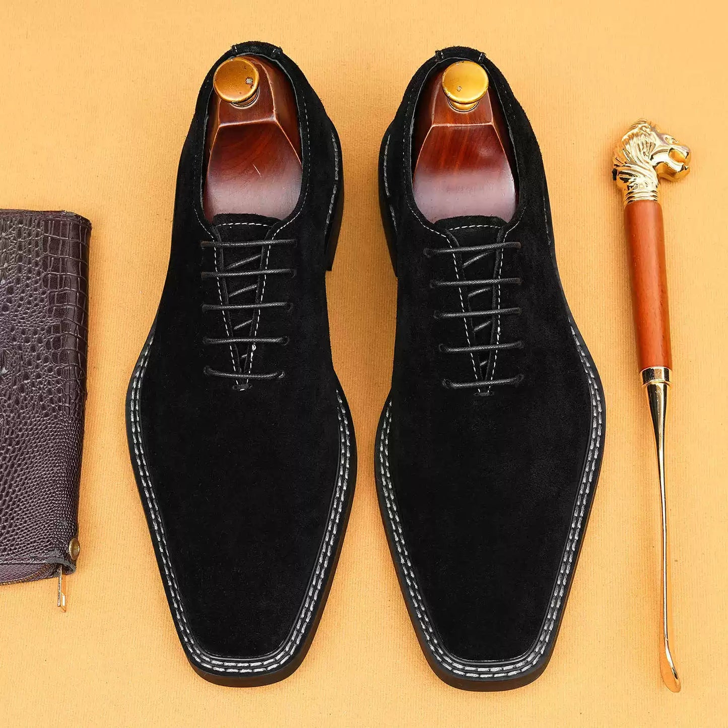 Men’s British Retro Suede Leather Oxford Shoes 96186