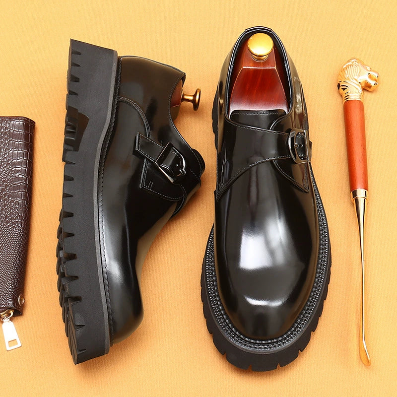 Men’s Chunky-Sole Monk Strap Shoes 23681