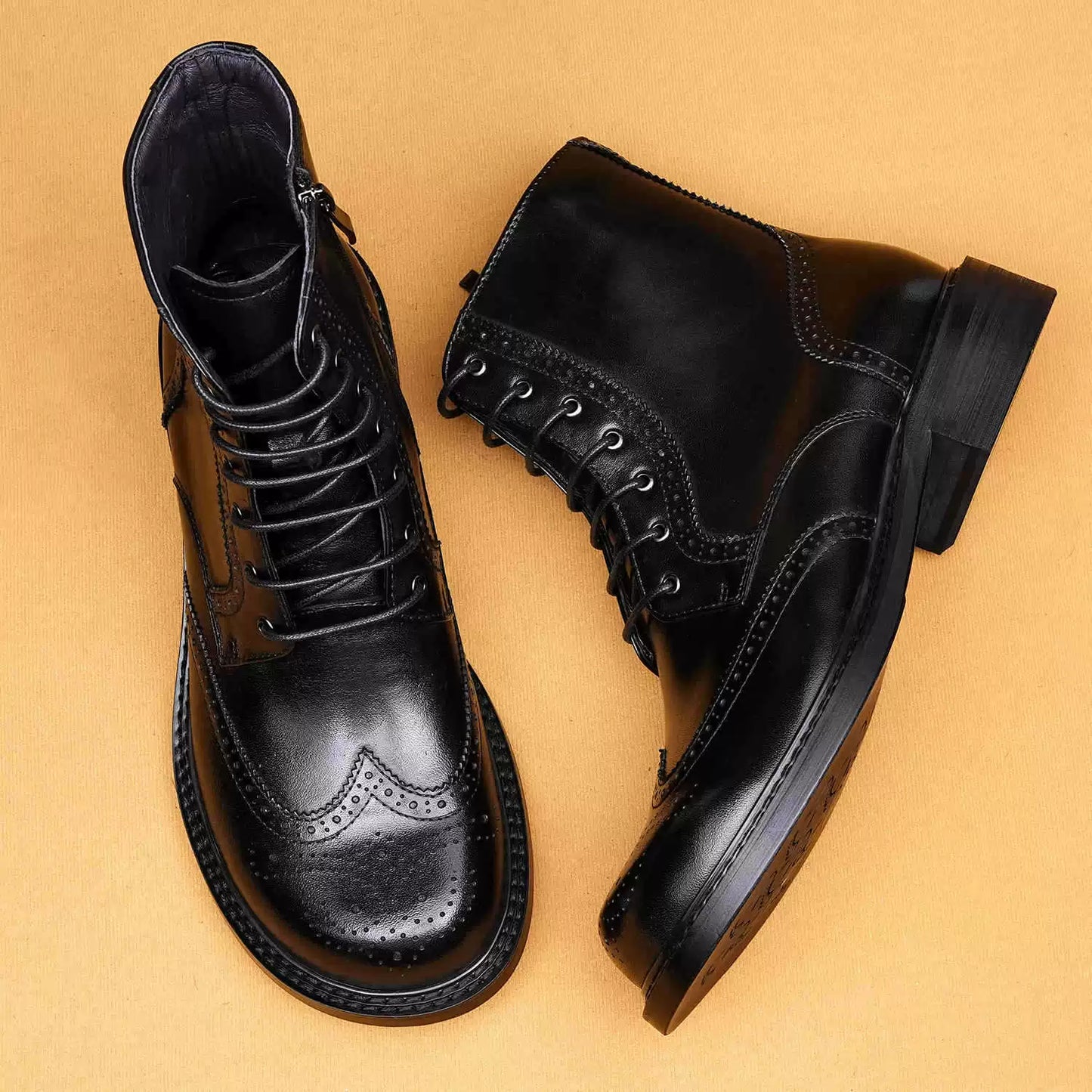 Retro Carving High-Top Business Casual Chelsea Boots 96191