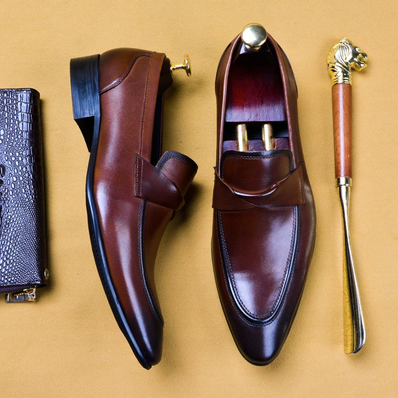 Men’s Pointed-Toe Penny Loafers 89093