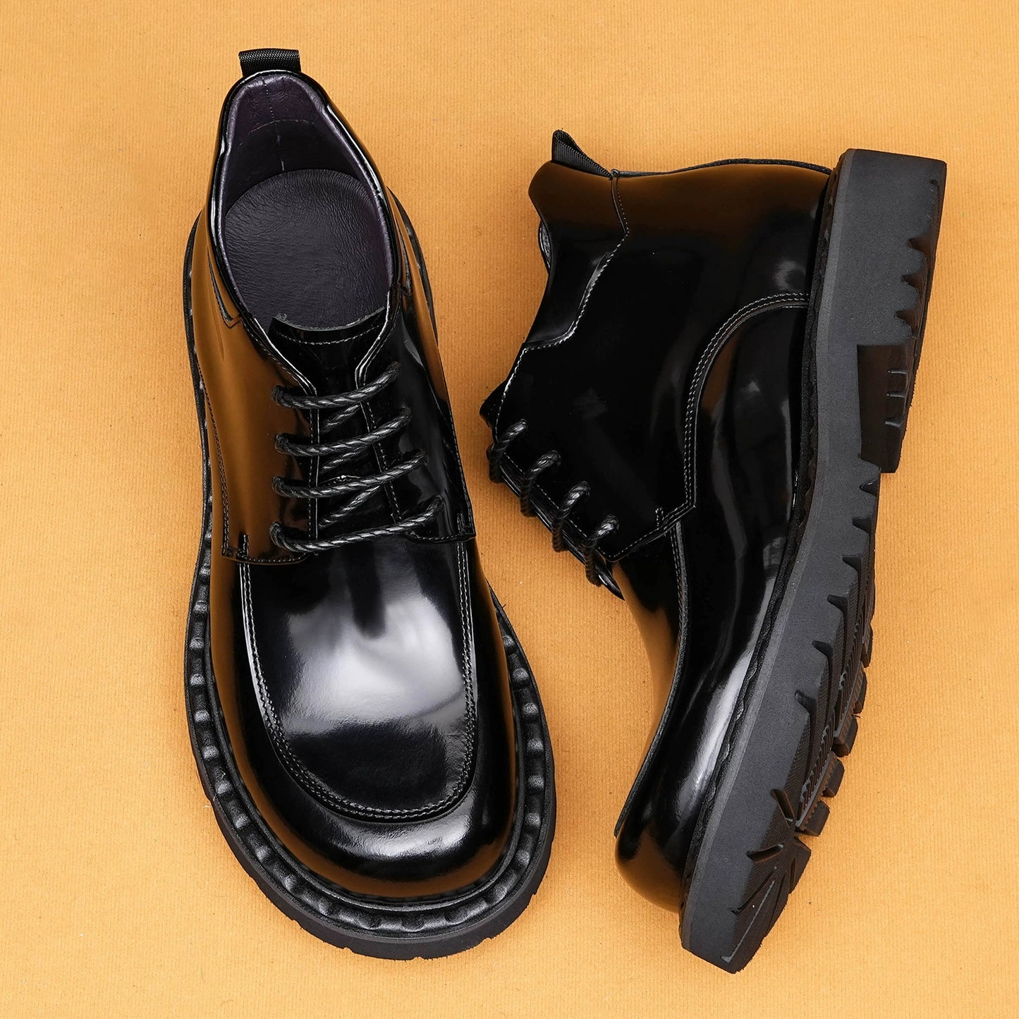 Men’s Genuine Leather Chunky-Toe Martin Boots 25898