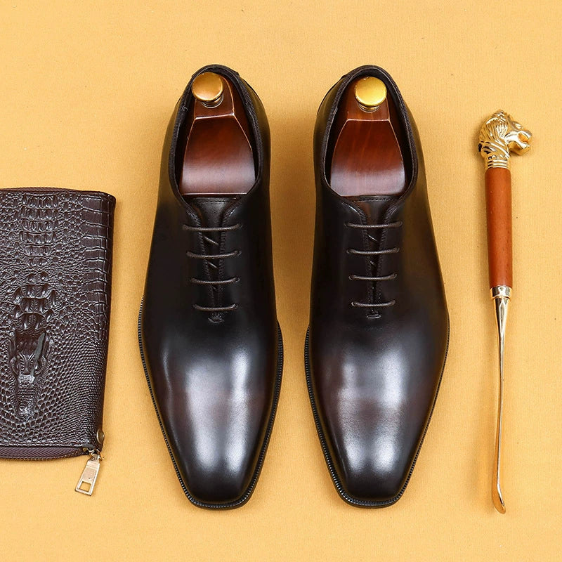 Men’s Handmade One-Piece Oxford Shoes 65121