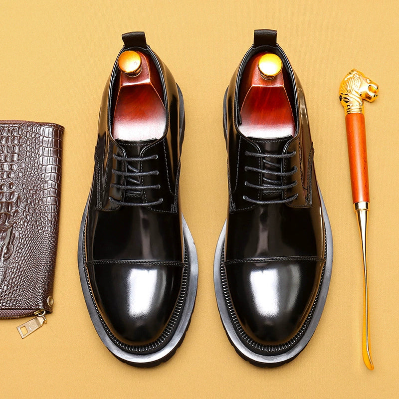 Men's Leather Elevator Dress Shoes 23677