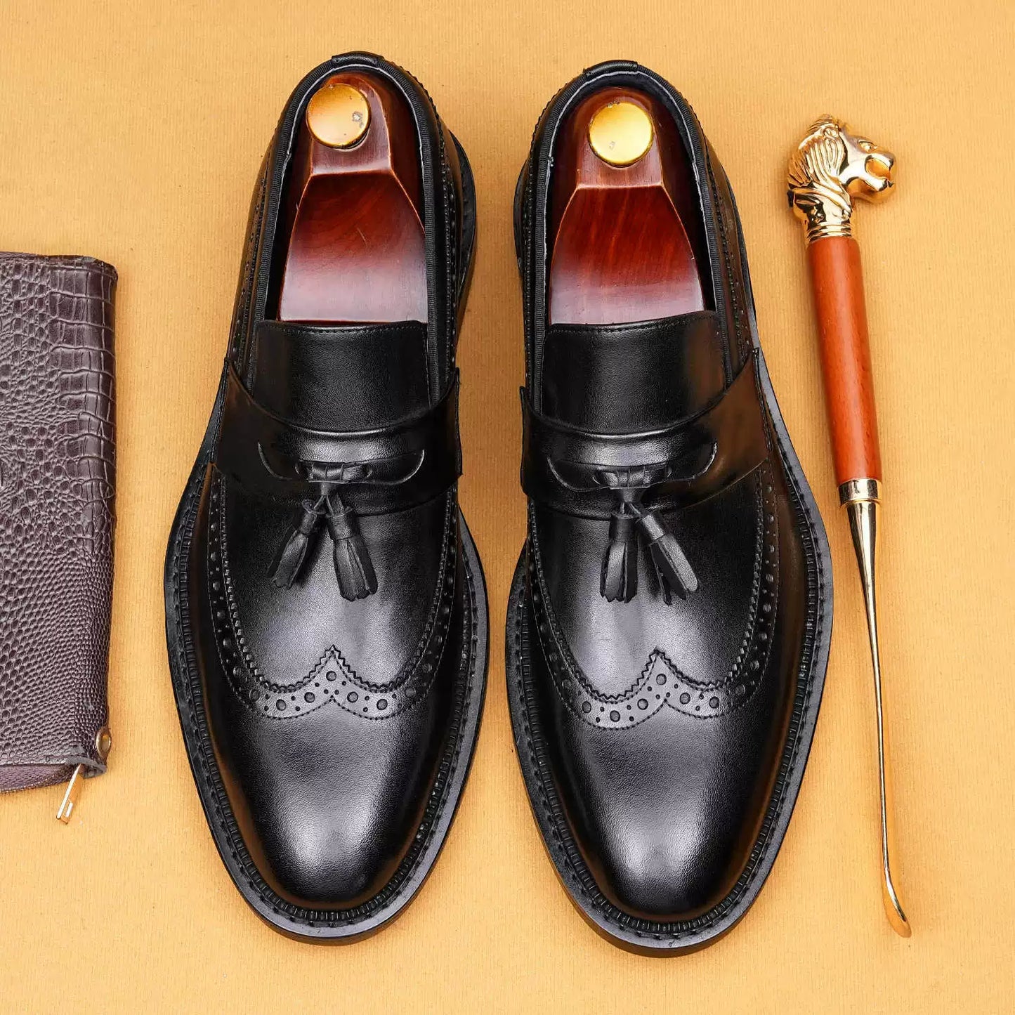 Men’s Brogue Tassel Loafers shoes 65176