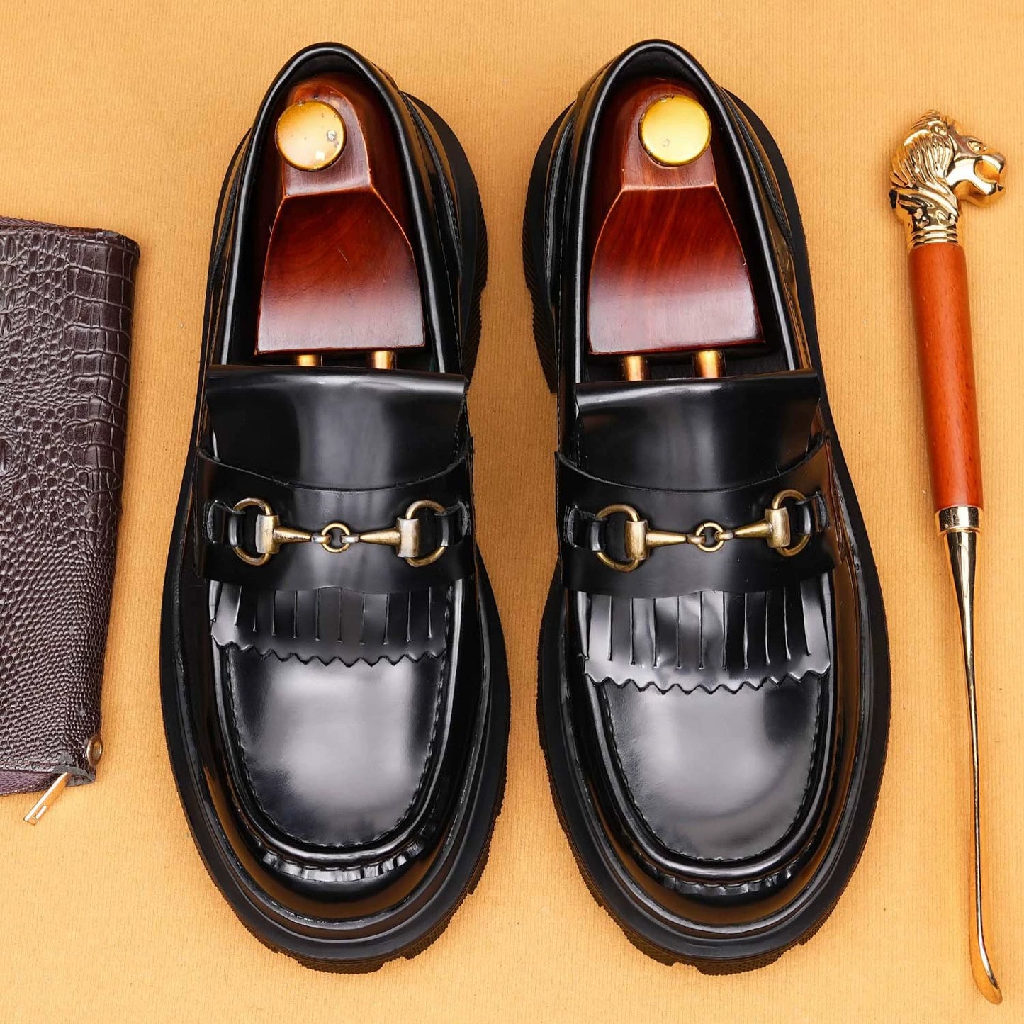 Men’s Thick-Sole Elevator Loafers 86223