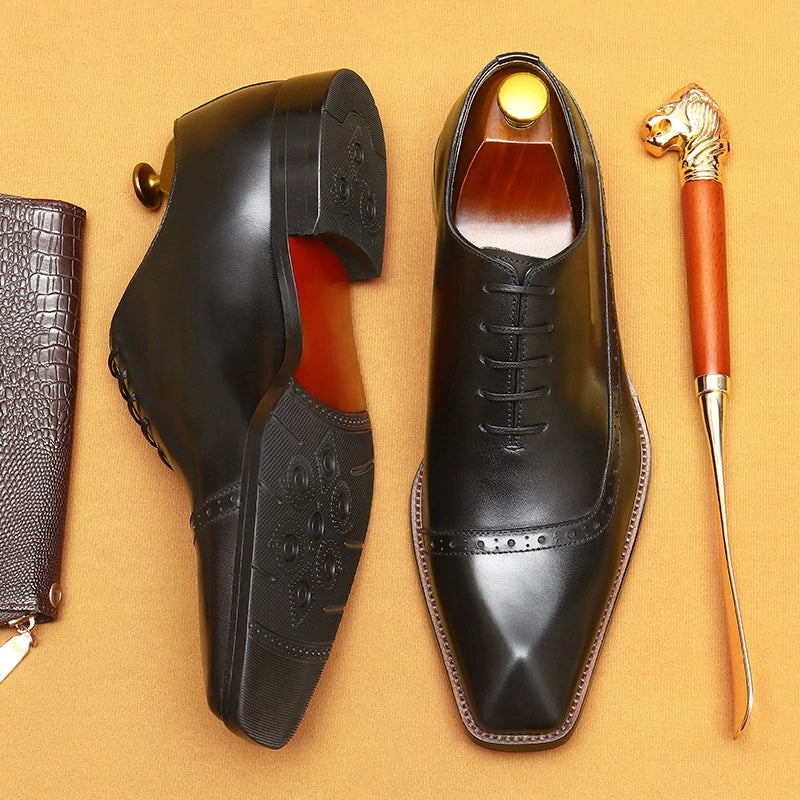 Erste Schicht Rindsleder Herren Lederschuhe Herren Lederschuhe Echtes Leder England Stil Brogue Business Abendgarderobe Schuhe68878 