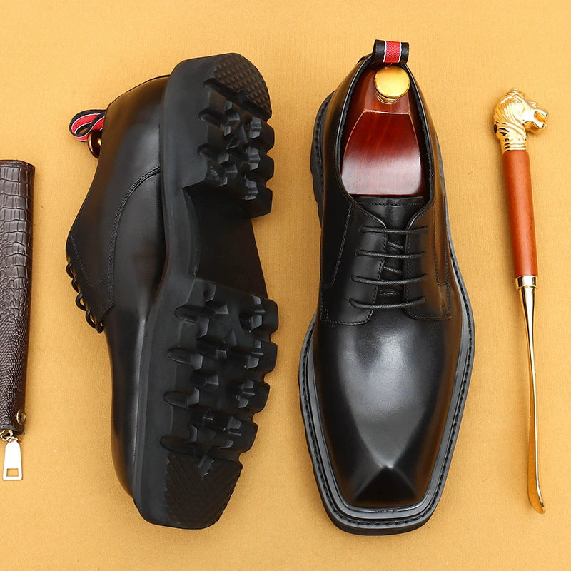 Men’s Spring Genuine Leather Derby Shoes 68903