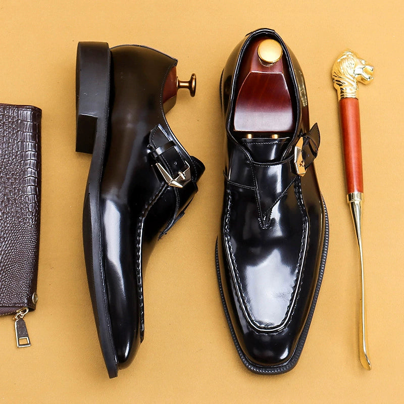 Men’s Buckle Monk leather Shoes 68152