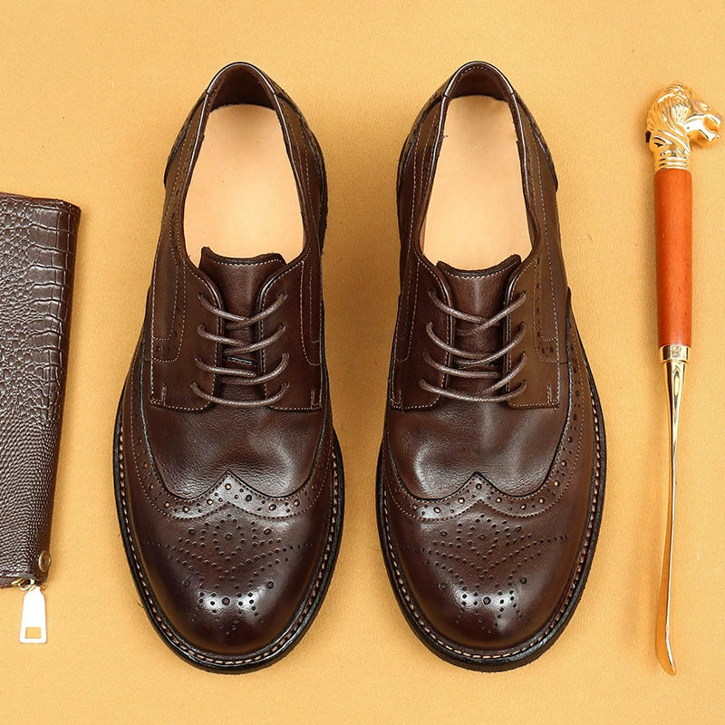 （Ships in 6 days）Handmade Goodyear Men's Derby Shoes  82803