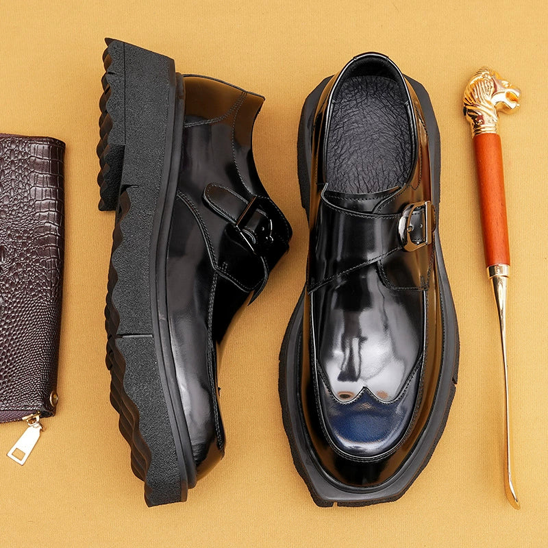 Men’s Monk Strap Leather Shoes 23676