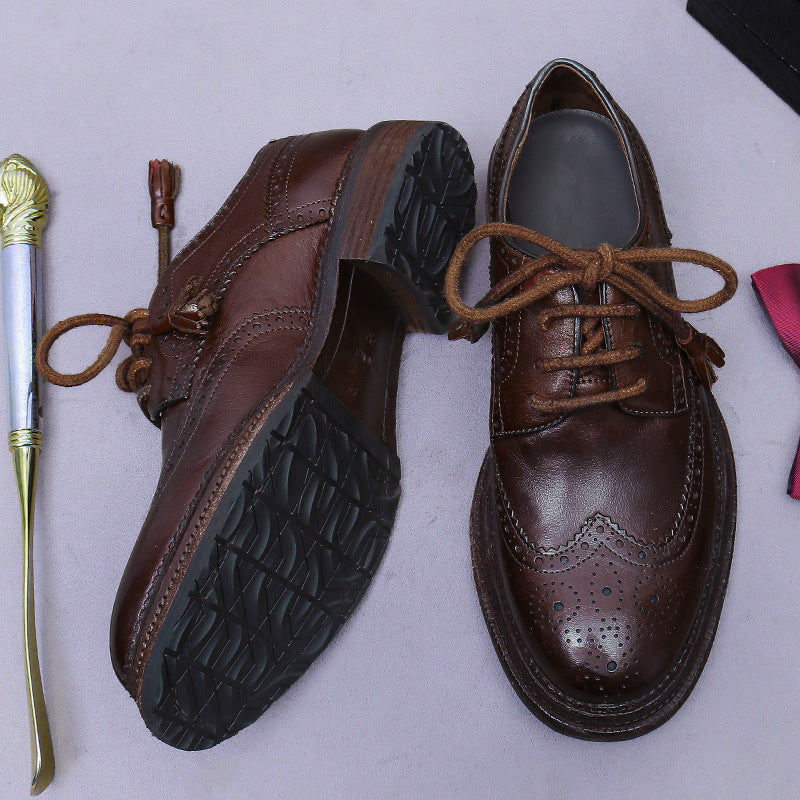 Goodyear Derby business formal handmade horsehide leather shoes G080-3