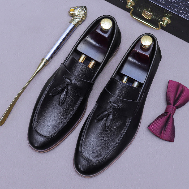 Men's Loafers Slip-on Leather Shoes 23720