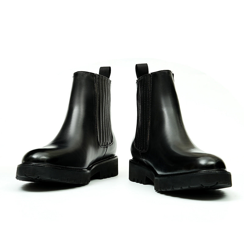 Men's Martin boots genuine leather Chelsea high-top shoes 68915