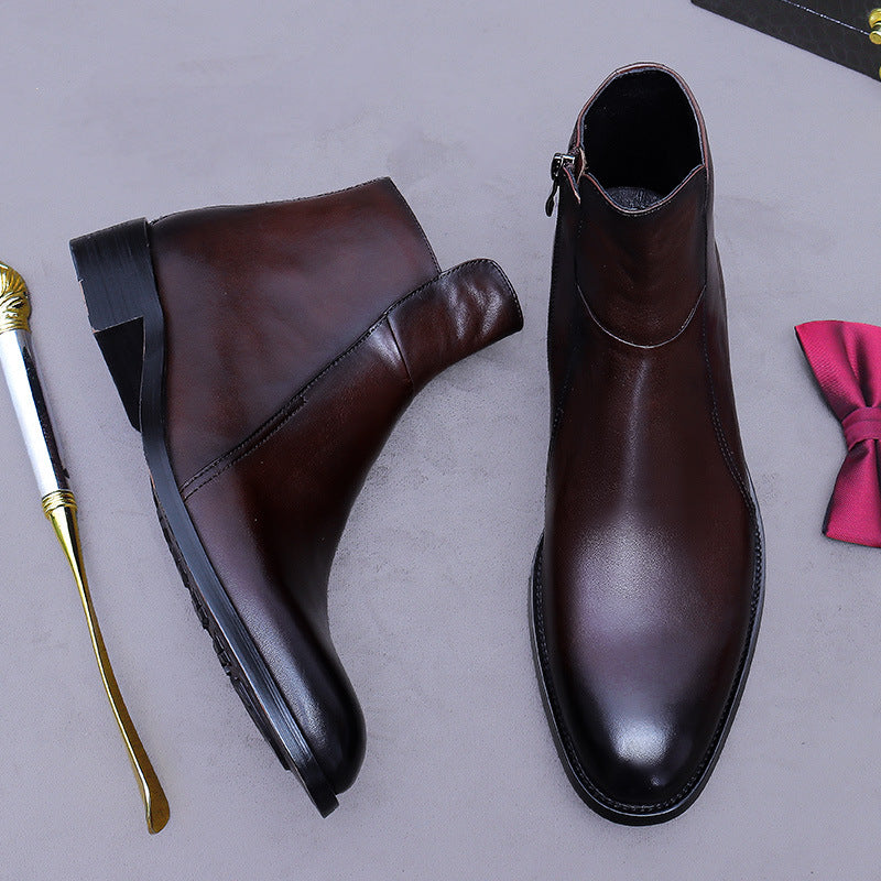 Men’s Genuine Leather Chelsea Martin Boots 68928