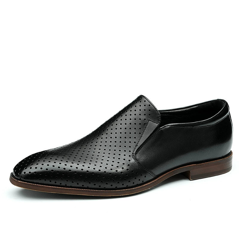 Erste Schicht Rindsleder Herren Lederschuhe Hohllederschuhe Herren Sommer Business Abendgarderobe Ledersandalen Echtes Leder Atmungsaktive Lazy Loafers Herrenschuhe68899 