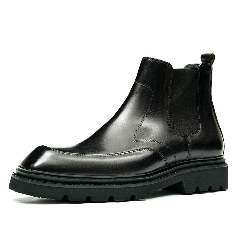 Men’s Square-Toe Chunky-Sole Chelsea Boots 86212