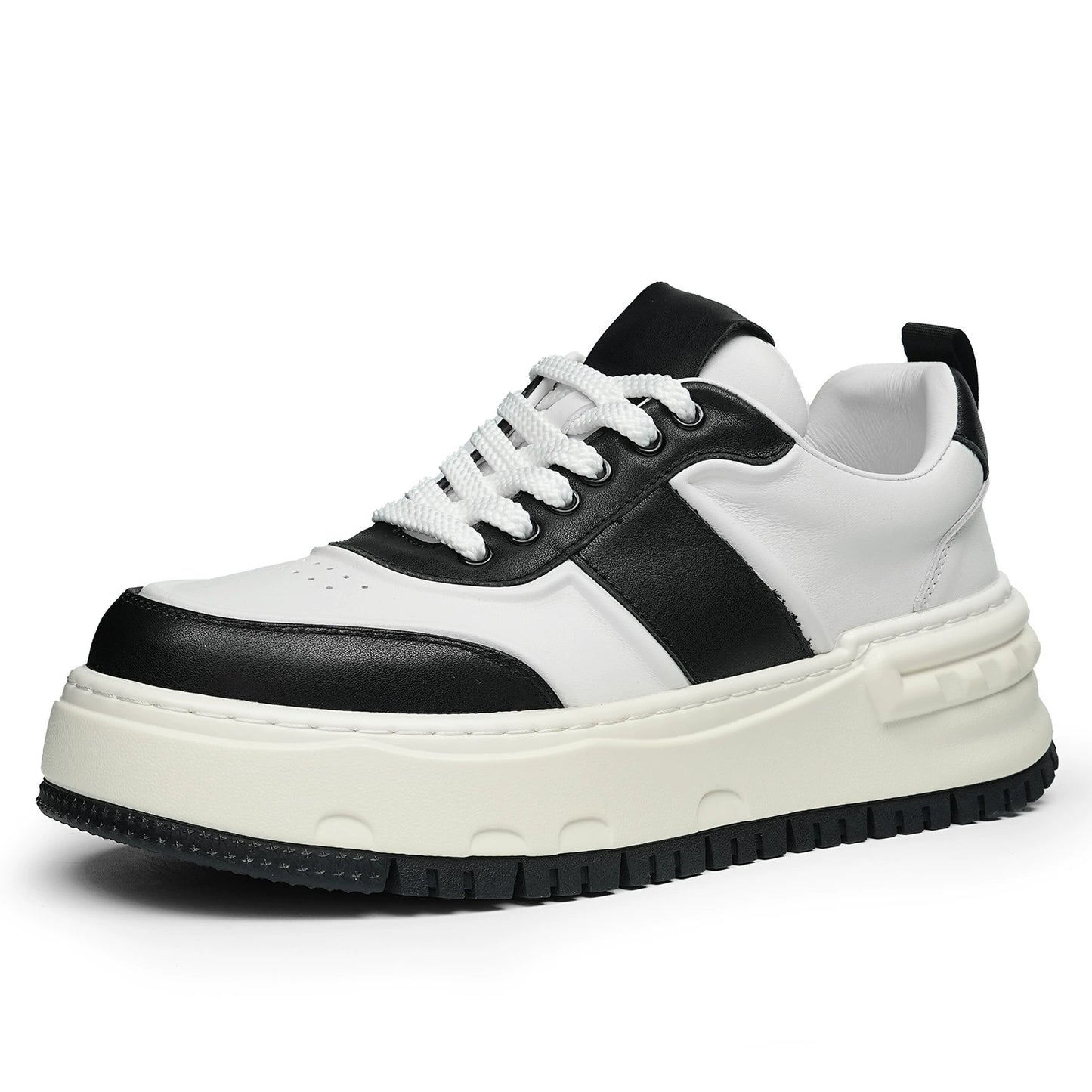 Men’s New Genuine Leather Lace-Up Casual Sneakers 88001