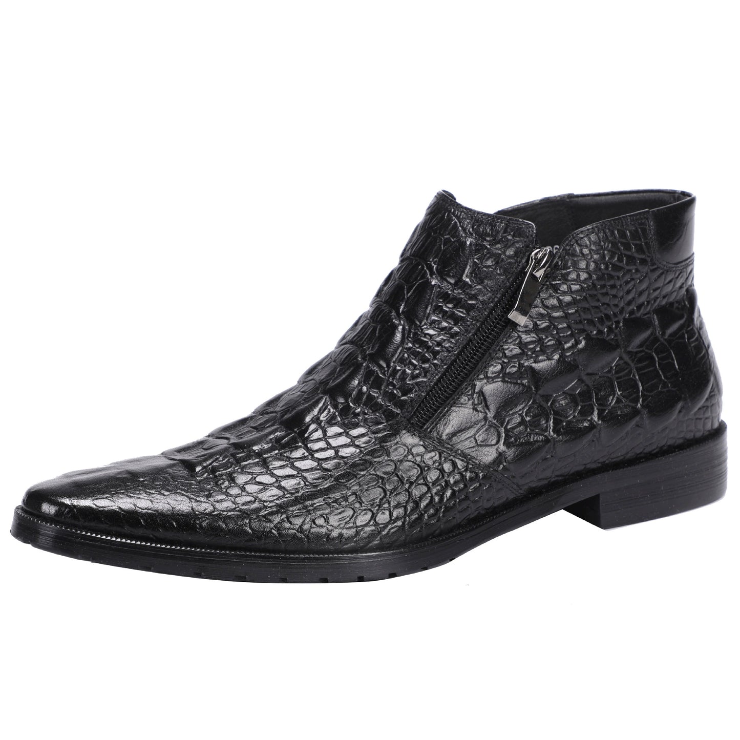 Men’s Crocodile Embossed Leather Martin Boots 69319