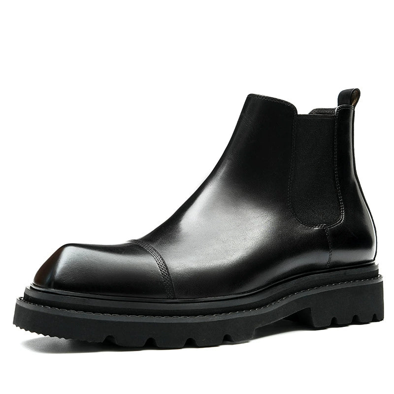Men’s Square-Toe Chunky-Sole Chelsea Boots 86217
