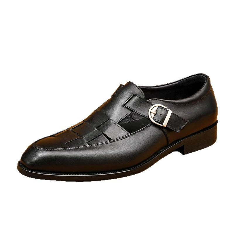 Buckle Open-Toe Business Casual Hollow-Out Dress Shoes 65129