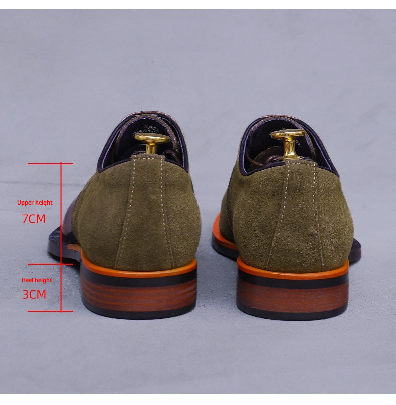 Shiny leather and suede Oxford shoes 23722