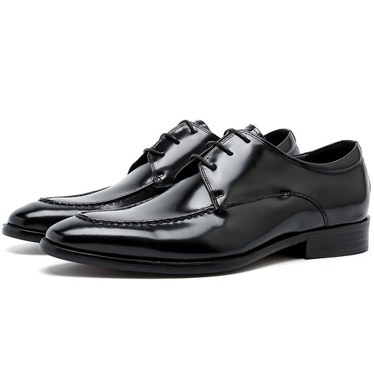 Business Men's Shoes Formal Casual Shoes British Leather Patent Leather Brushed Breathable Pointed Wedding Leather Shoes male shoes68110