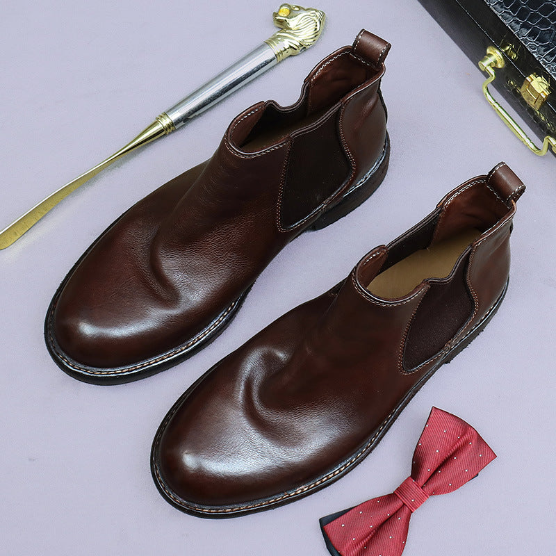 (Ships in 6 days)Men's Goodyear Welted Horsehide Chelsea Boots 82712