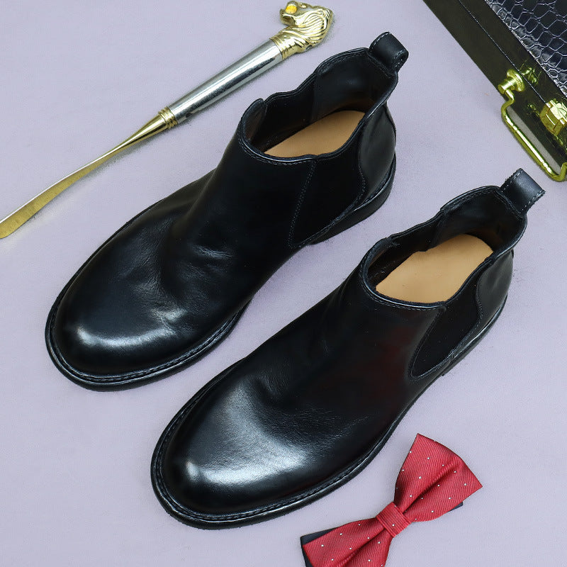 (Ships in 6 days)Men's Goodyear Welted Horsehide Chelsea Boots 82712