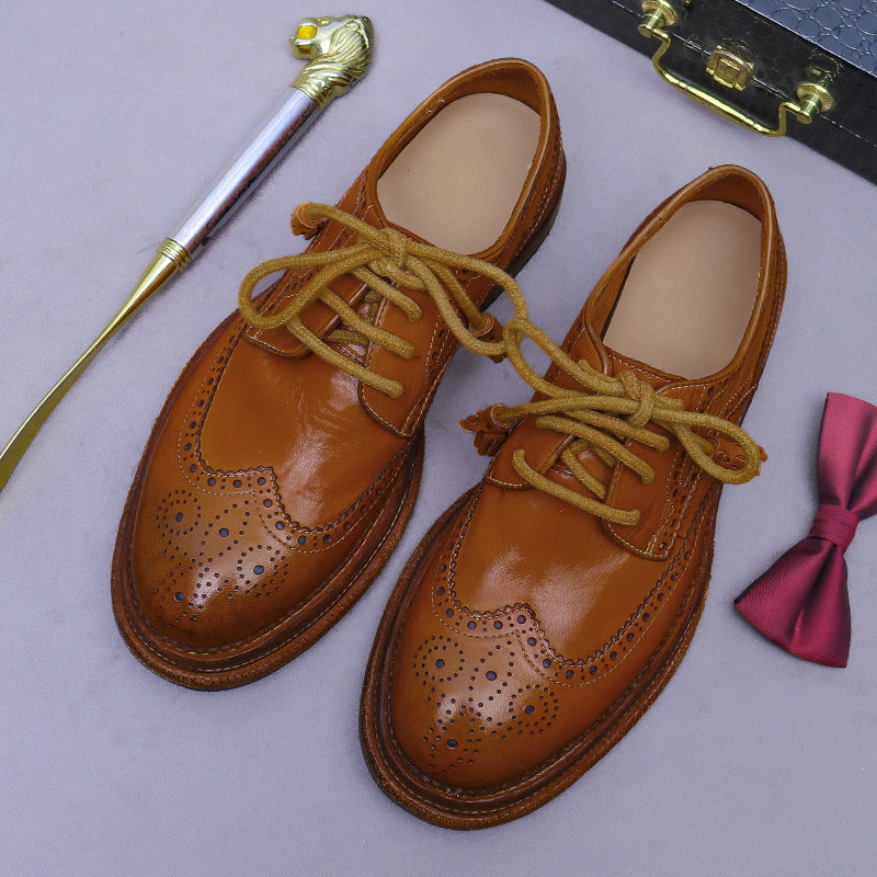 Goodyear Derby business formal handmade horsehide leather shoes G080-3