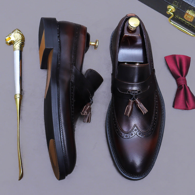 Men’s Brogue Tassel Loafers shoes 65176