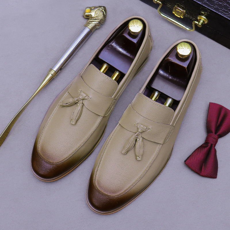 Men's Loafers Slip-on Leather Shoes 23720