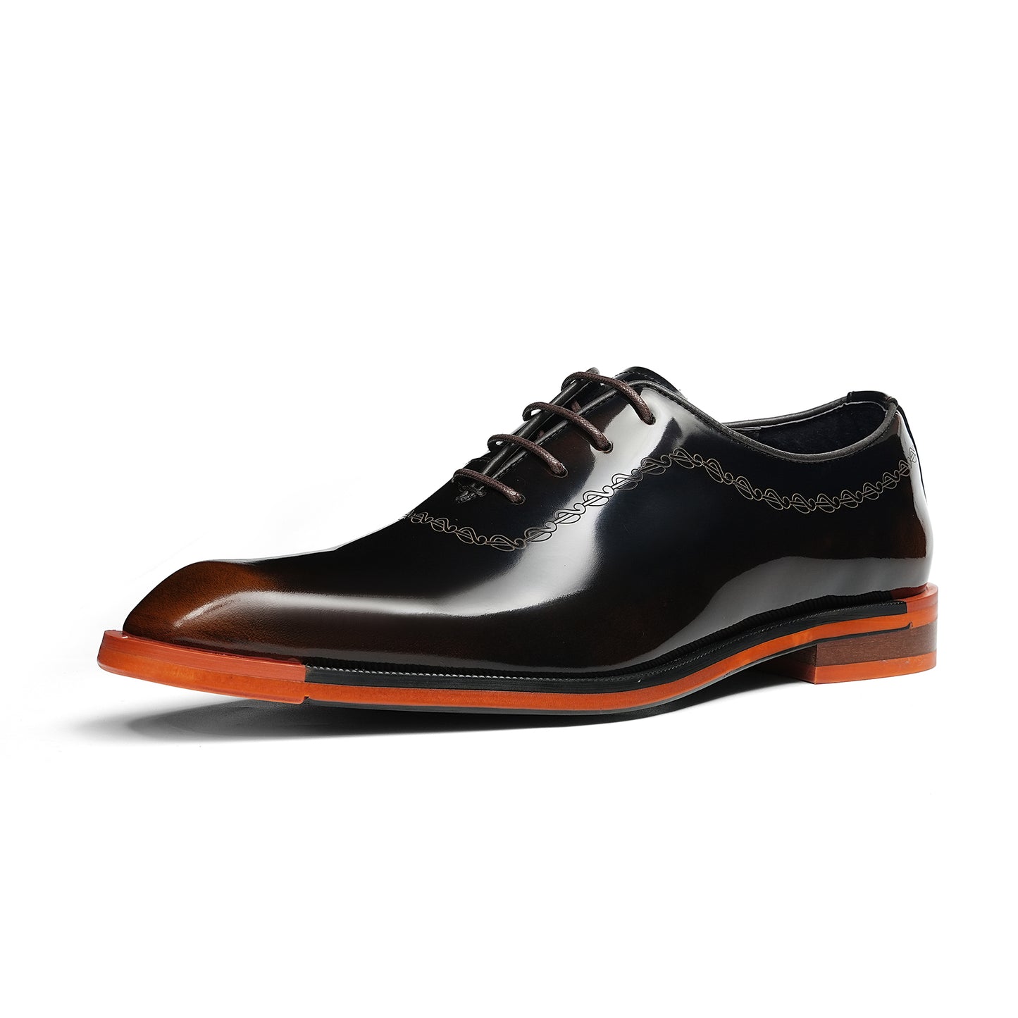 Y'Stride Men's Genuine Leather Contrast Oxford Brogue Formal Dress Shoes 25891